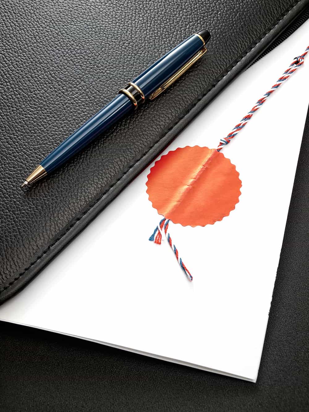 Stamped and notarised document